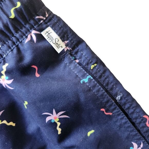Happy Socks Swim Trunks Mens XL Blue Palm Trees Mesh Lined Shorts - Picture 5 of 8